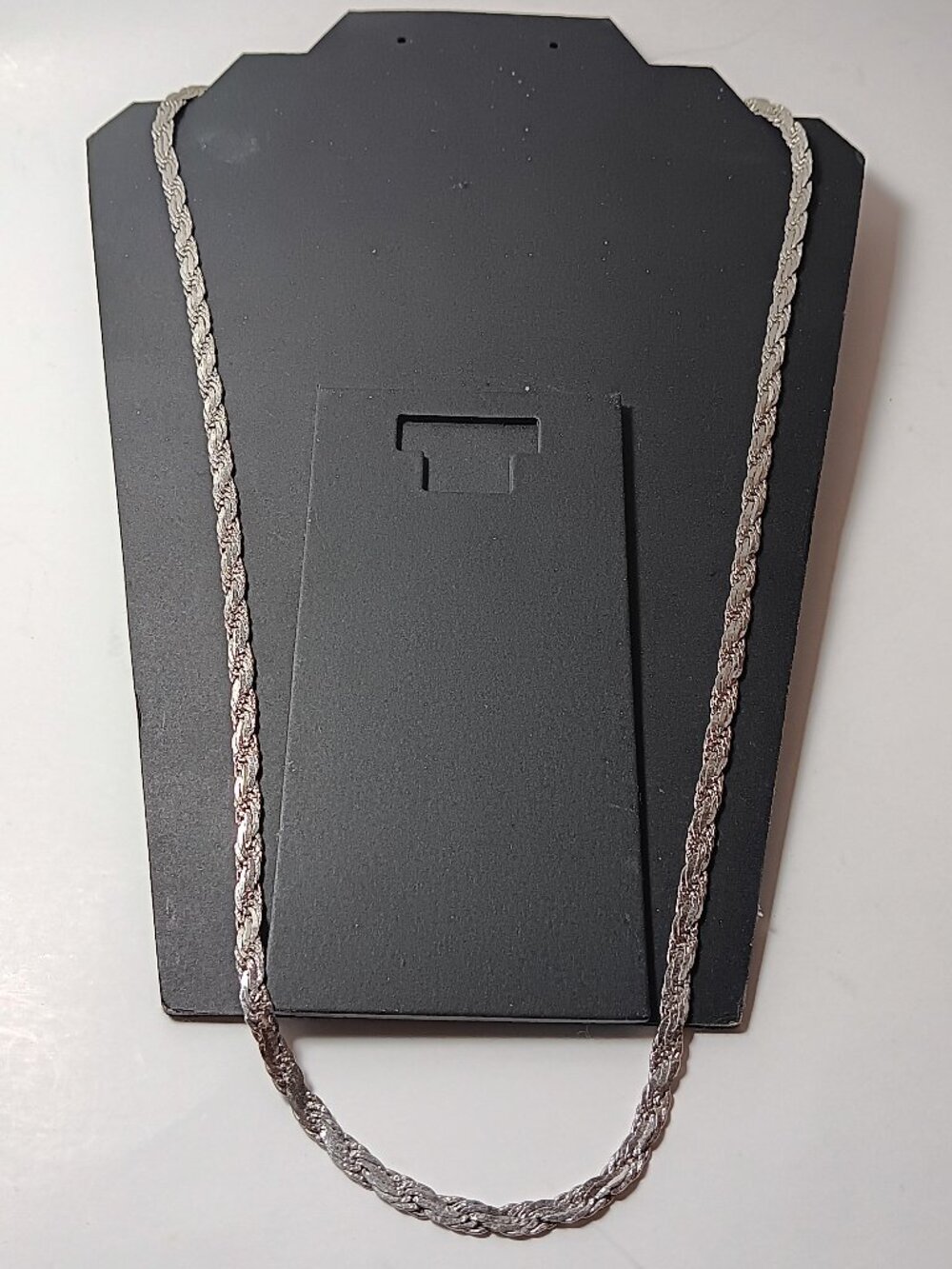 Silver Tone Tope Chain Necklace twisted Chain unisex statement jewelry